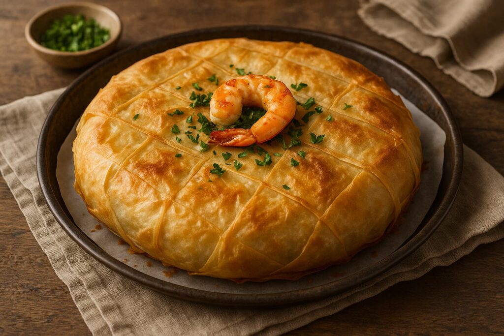 Baking to Golden Perfection Seafood Bastilla