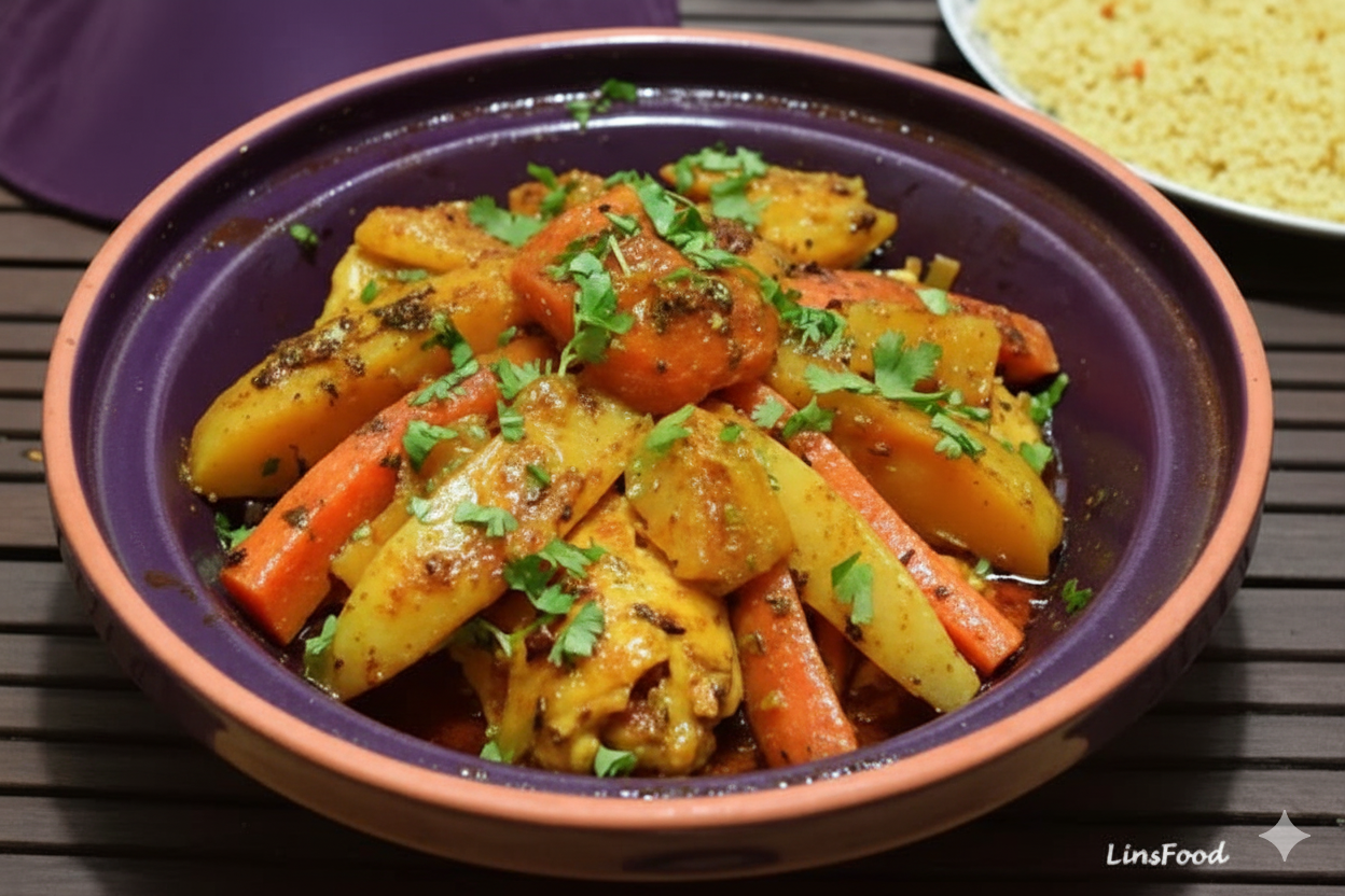 How to Make Chicken Tagine with Potato  or Sweet Potato
